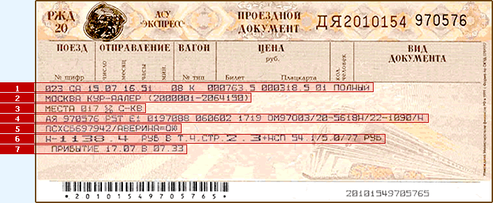 Железнодорожный билет для России и СНГ